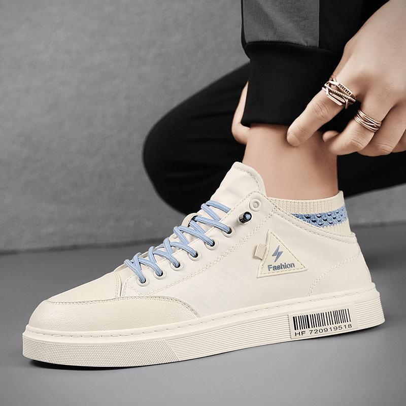 Fashion 2025 New Trendy Versatile Shoes Men's Spring New Breathable White Shoes Men's Sports and Leisure Board Shoes Trendy Shoes