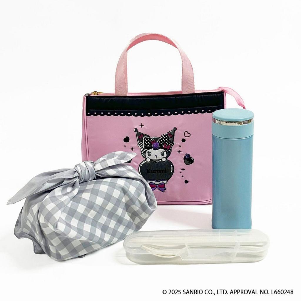Tragetasche für einfaches Kühlen Mittagessen Thermo-Behälter 8487 [Rootote] Damen, Sanrio, Klein, Tragetasche, Tragetasche, IP. Delikatessen. MM&KU-A (02 Kuromi)