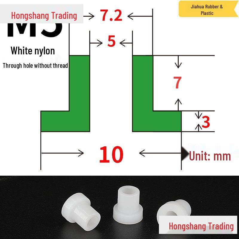 Step T-Shaped Nylon Insulating Bushing Washer, M3-M35 Thread Protection Spacer