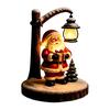 Ambient Lighting for Bar Christmas Santa Claus Reading Lantern, Snowman Elk LED Night Light with Warm Bedside Kids Room Glow, USB Resin Tabletop Decor