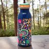 Meena Bedruckte 750 ml Flasche Ungiftig BPA-frei| Auslaufsicher| Langlebig & Rostfrei für Zuhause, Schule, Yoga, Büro, Reiseflasche Urlaub
