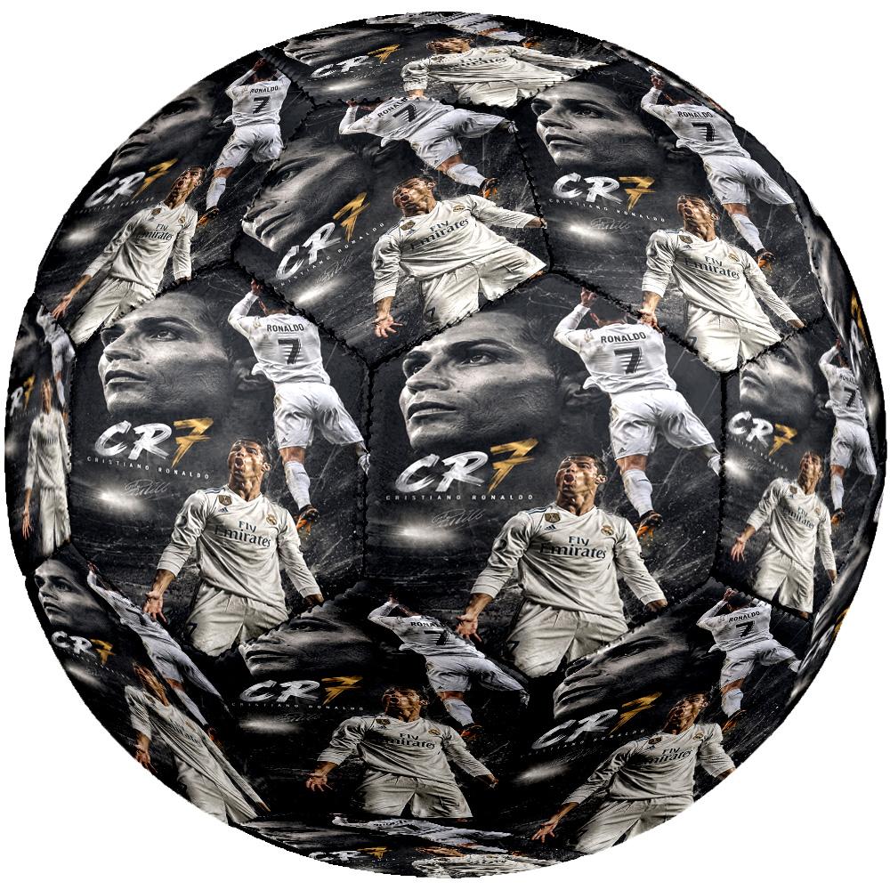 Pallone da Calcio Ronaldo Cr7 Leggenda del Real Madrid Taglia 5 Cucito a Macchina per Interni/Esterni Universale Regalo Commemorativo Perfetto per gli Amanti del Calcio