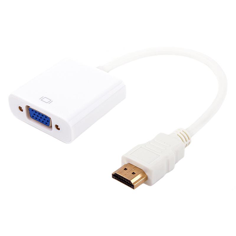 1.8m HDMI to VGA Adapter with Audio and Power for Computer to TV