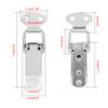 4/10PCS Mini Stainless Steel Cabinet Boxes Spring Loaded Latch Catch Toggle Clamp Hasp Lock For Chest Box Gift Case Lock Buckle