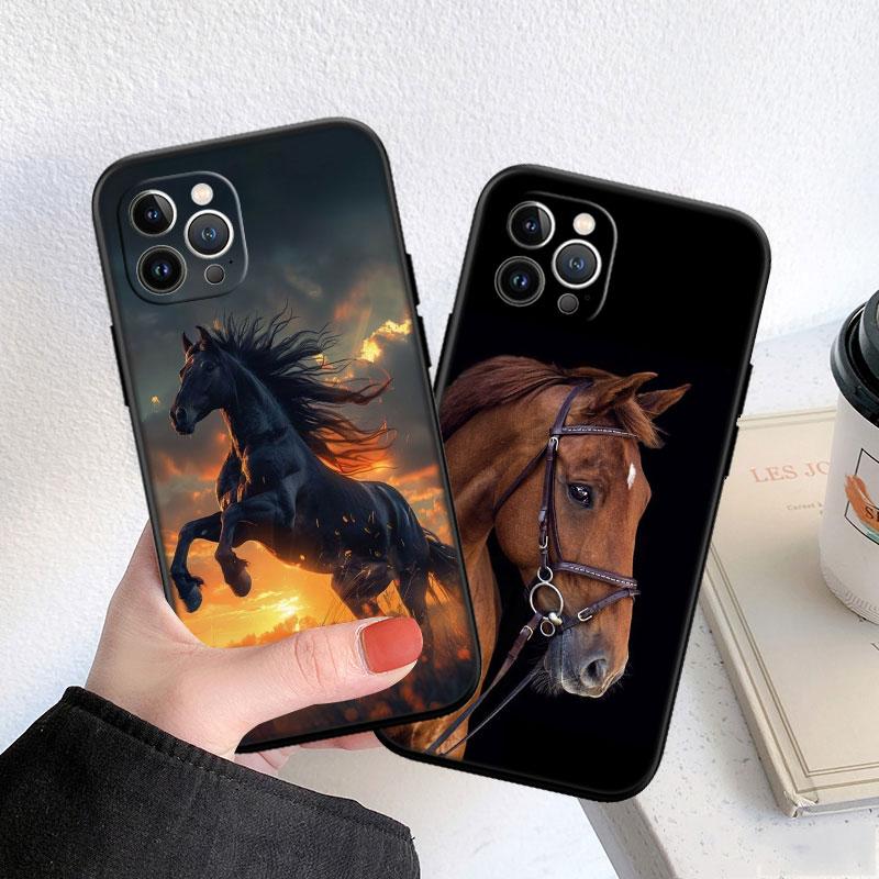 LO43 Fine Horse Soft Shell Phone Case for OPPO A3 Pro A72 A74 A76 A77 A77S A78 A79 A94 A95 A18 A40M A58