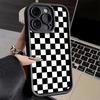 Phone Case for iPhone 17 Air 16E 15 16 Pro Max Retro Classic Chess Board Grid Cover 14 Plus 13 12 Mini Soft Shell Silicone Funda