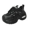 Fashion 7.5CM New 2025 Summer Women Platform Sneakers Thick Bottom Breathable Mesh Casual Chunky Shoes High Heel Sports Dad Shoes Woman