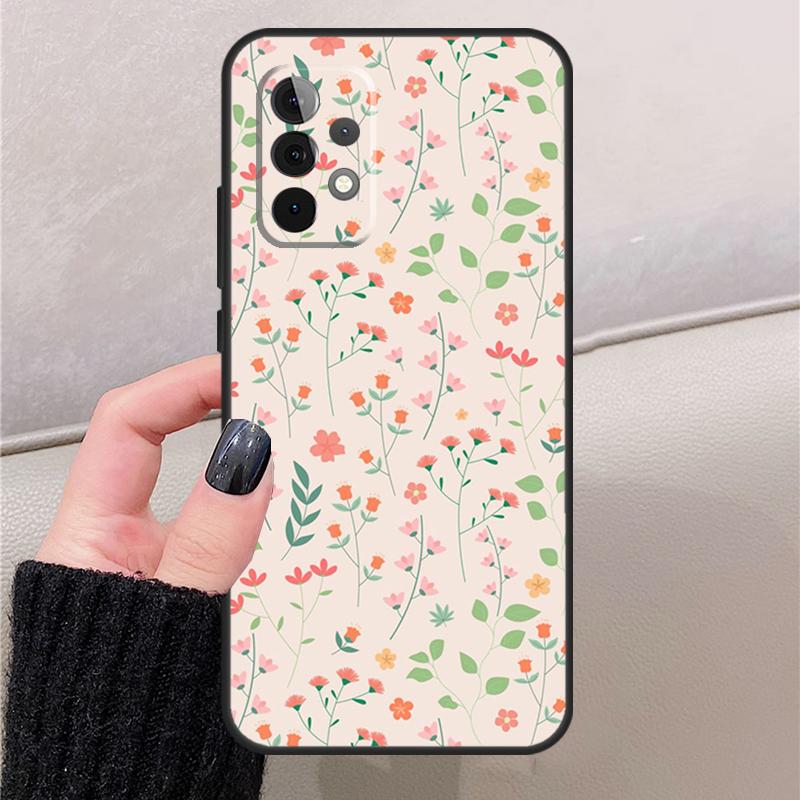 Floral Theme Pattern For Samsung Galaxy A37 A17 A57 A55 A35 A15 A32 A12 A52 A54 A34 A14 A56 A36 A16 A13 A53 Case
