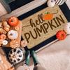 T02C!Halloween Decorations Doormat,Welcome Door Mat,Halloween Pumpkin Blanket,Halloween Home Decor Rug,Outdoor/Indoor Carpet