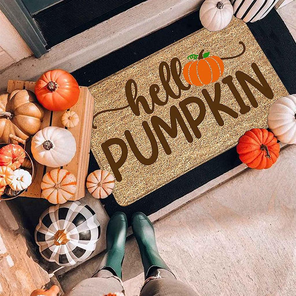 T02C!Halloween Decorations Doormat,Welcome Door Mat,Halloween Pumpkin Blanket,Halloween Home Decor Rug,Outdoor/Indoor Carpet