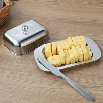 Botervloot met deksel Roestvrij staal BPA-vrij Vaatwasmachinebestendige opbergdoos voor botercake Brood Fruit Home Restaurant Hotel Keuken Gebruik