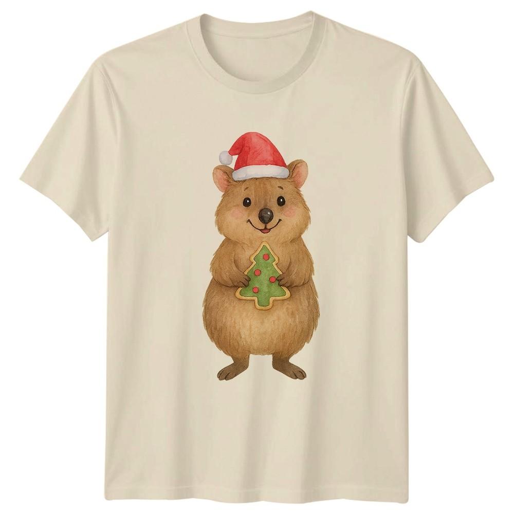 Quokka Christmas Cookie Santa Hat Holidays Unisexs TShirt Unisexs Tee