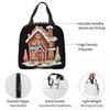 Whimsical Gingerbread House Full Of Joy Insulated Lunch Bag for Women Kids Portable Food Boxes Thermal Lunch Box Tote