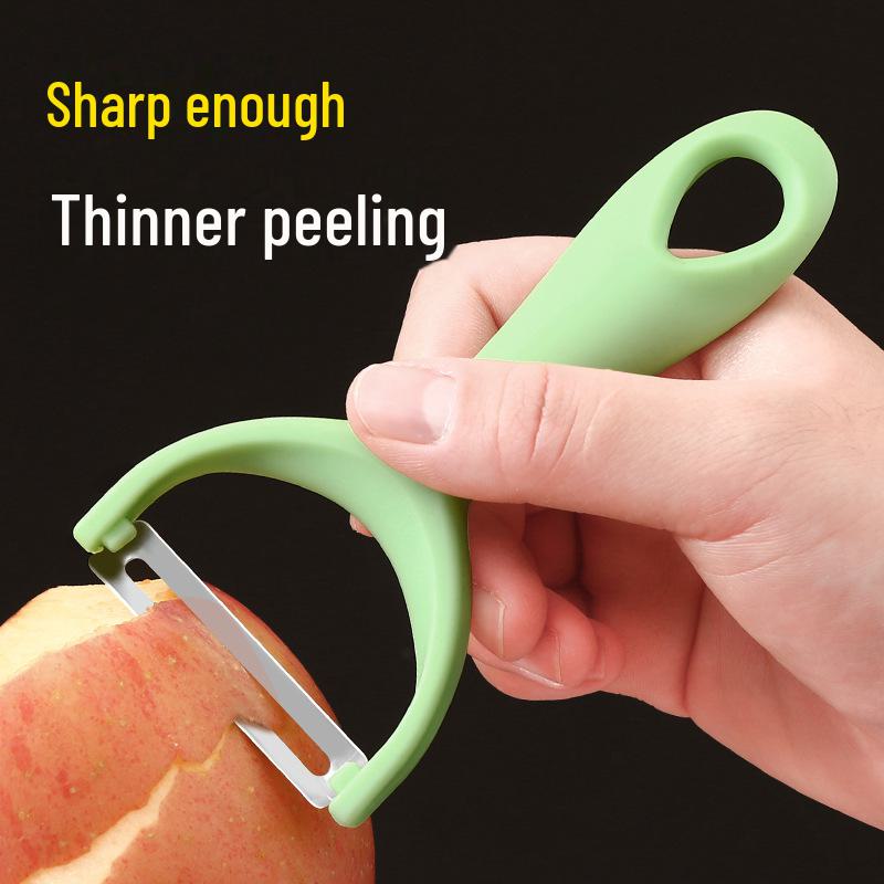 Pelador de frutas de metal multifuncional para la cocina del hogar: ¡manzanas, peras y más!