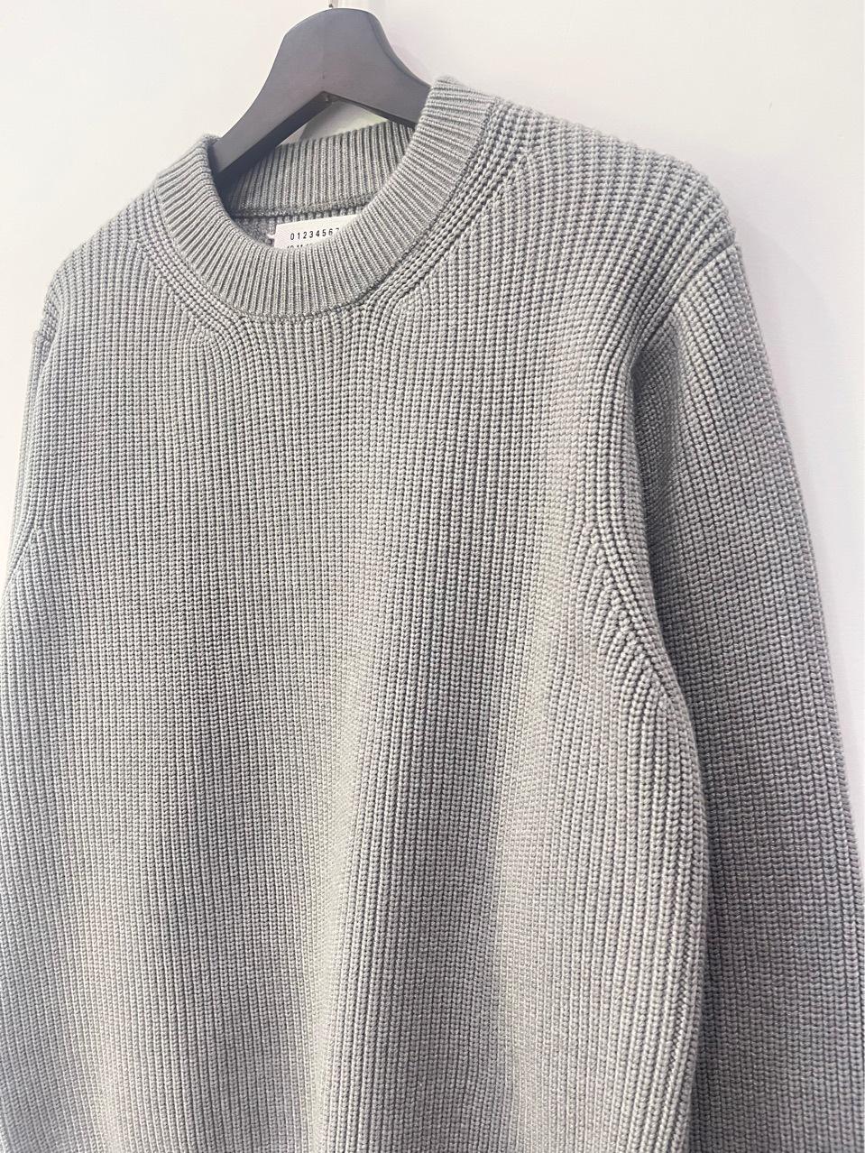 

Square Stitch Solid Color Round Neck Knitwear Unisex Pullover Sweater XL (Weight: 175-200 jin) світло-сірий колір