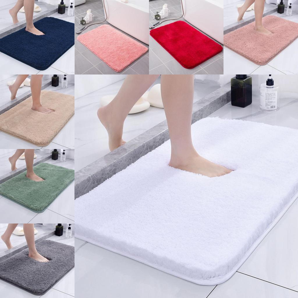 Thick Absorbent Water Microfibre Bath Mat Washable Non Slip Plush Mats Bath