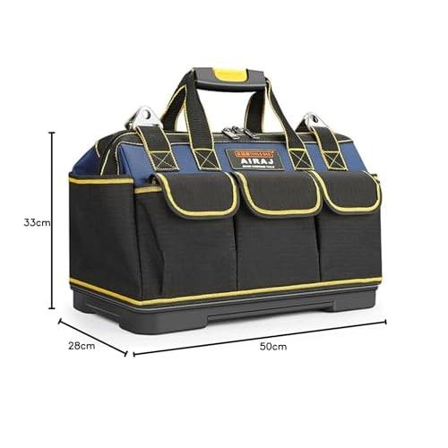 MEMETARO Toolbox, Stylish Tool Bag, Large Capacity Tool Bag, Foldable, Waterproof, Durable, Lightweight, 16 Pockets, with Shoulder Strap for Easy Carr