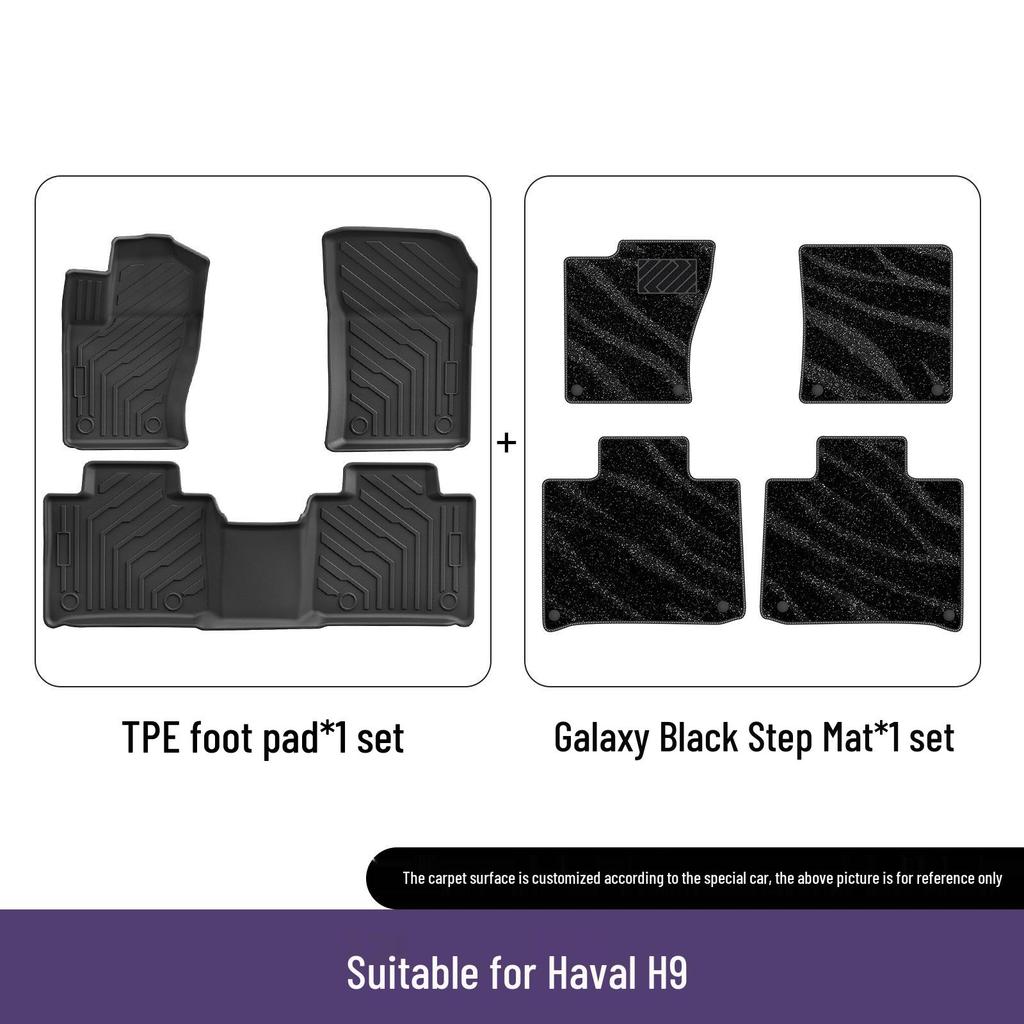 2024 Haval H9 TPE 3D All-Weather Floor & Trunk Mats