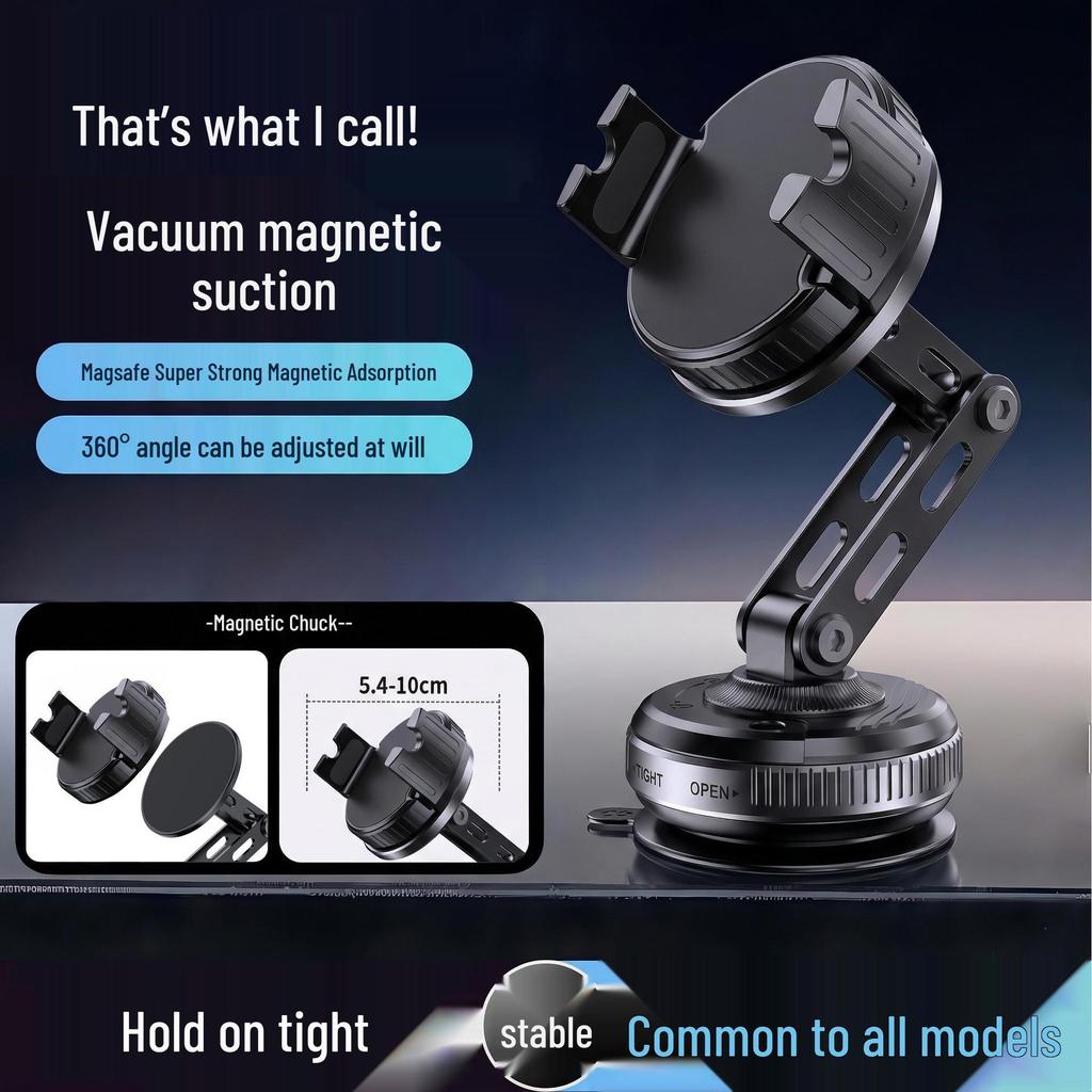 360° Rotating Zinc Alloy Foldable Magnetic Car & Desktop Phone Holder