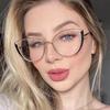 Triangular Cat Eyes Cutout Frame Clear Lens Glasses Oval Simple Myopia Nerd Spectacles Degree -0.5 -1.0 -2.0 -3.0 -4.0 To -6.0