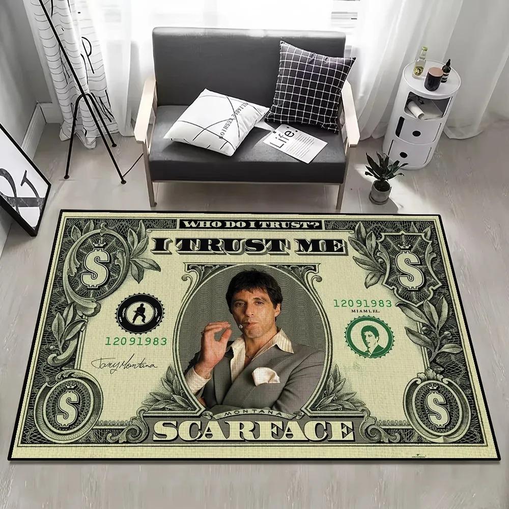 Film S-Scarface Cool Klassisch Kleiner Teppich für Haus Schlafzimmer Dekoration Küche Bad Super Saugfähiger Teppich Teppich Fuß Anti-Rutsch