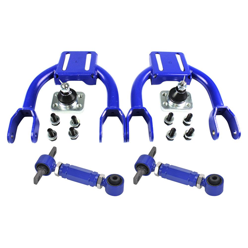 Front Upper Camber Kit Control Arm for Honda Civic EG 92-95 Suspension Oscillating Arm Rear Adjustable Control Arm Blue Red