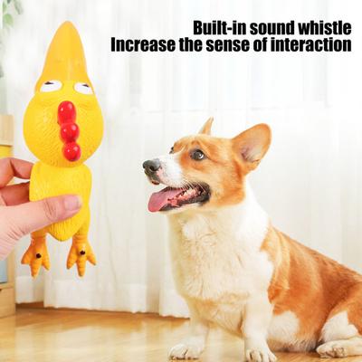 Squeaky Chicken Dog Toy Interactive Pet Chewing Toy Puppy Teeth Cleaning Screaming