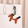 1Pc Horse Pendant Minimalist Bag Pendant Creativity Wing Decoration Cartoon Color Blocking Leather Pendant Car Keychain