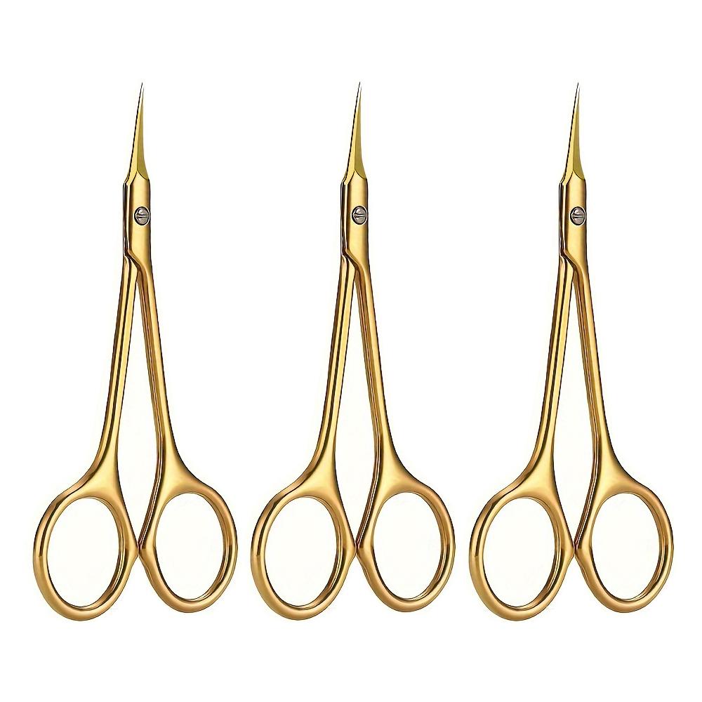 3pcs Precision Stainless Steel Scissors Dead Skin Scissors Multi Functional Beauty Tool with Easy-to-Grip Handle and Sharp Tip