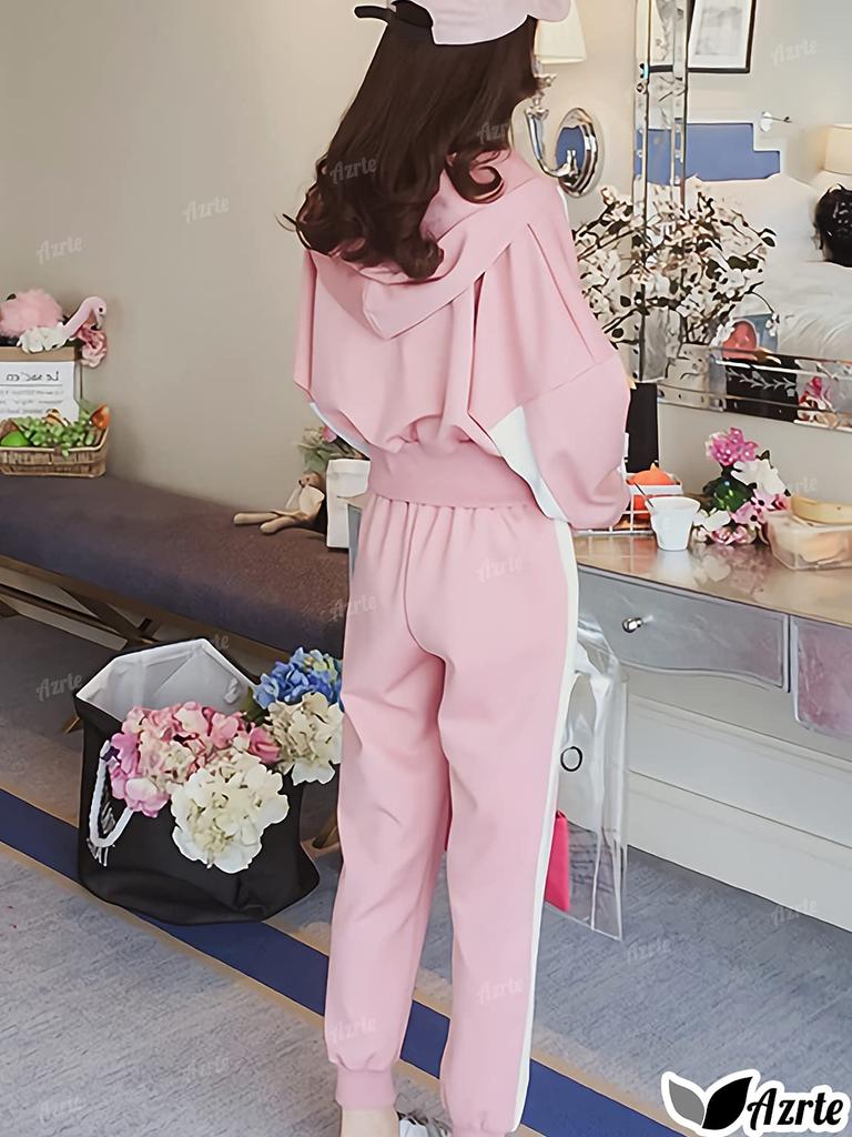 Azulte Tracksuit Long Sleeves and Cropped Zippered and Long Plus Size Size 203 Black Women's Set, Pants, Jacket, Hoodie, Sweatshirt, Pants, Length,