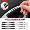 4Pcs Car Wheel Hub Rim Badge Stickers Decoration Accessories For Corsa Astra Insignia Vectra Zafira Meriva Mokka Grandland