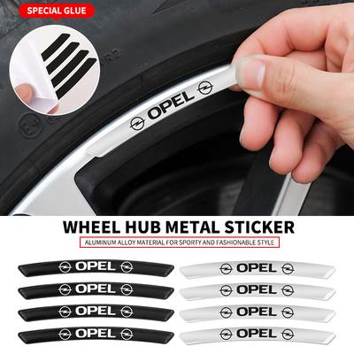 AAAJJ1 4Pcs Car Wheel Hub Rim Badge Stickers Decoration Accessories For Corsa Astra Insignia Vectra Zafira Meriva Mokka Grandland