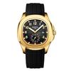 Nibosi 2653 Fashion Mens Trendy Wristwatch Auto Date Chronograph Silicone Stainless Steel Strap Men's Quartz Watch for Men Reloj