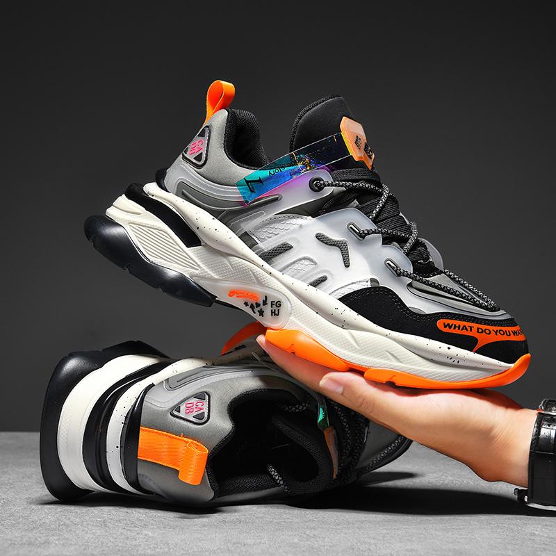 Men's Sneakers Fashion Sports Thick Soled Dad Shoes High Stretch Running Shoes