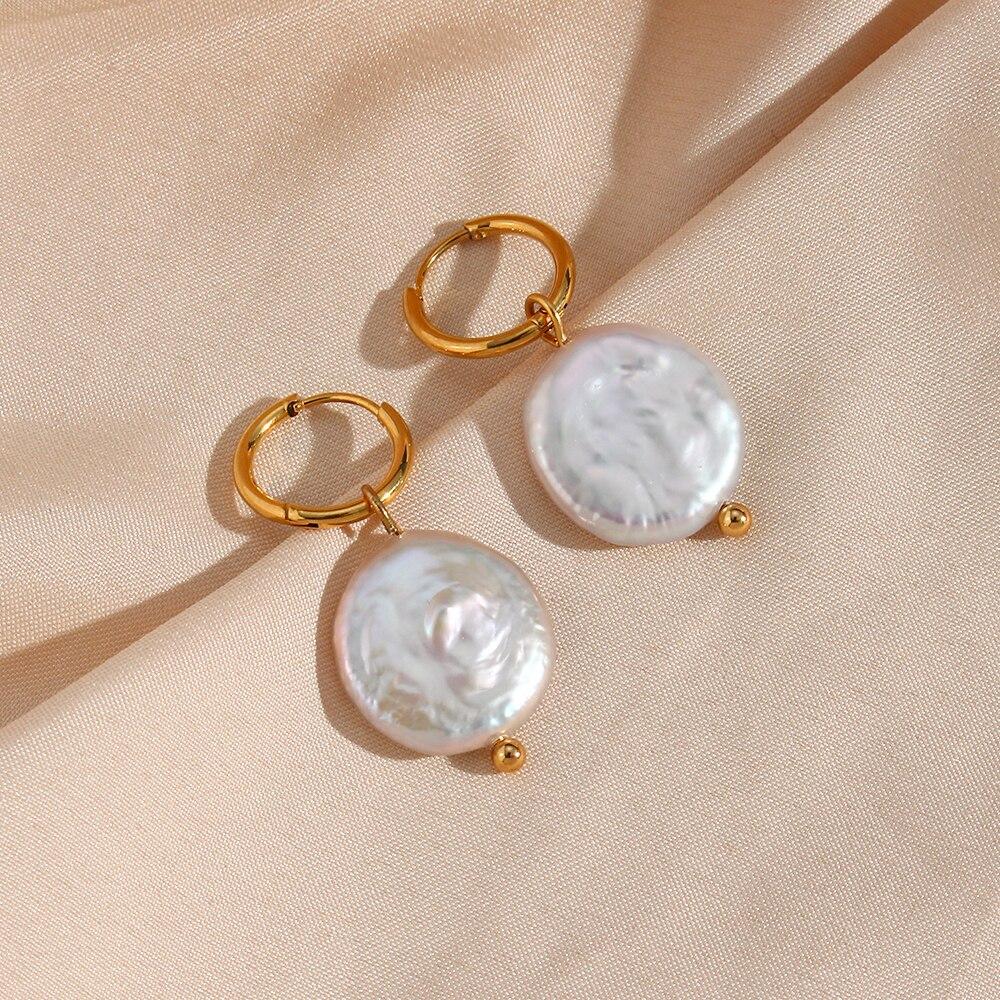 2022 Spring Summer Must Have Single Item Natural Freshwater Pearl Pendant Earring Round Baroque Pearl Jewelry For Ladies