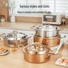 Hammered Copper Stainless Steel Mandarin Duck Hot Pot