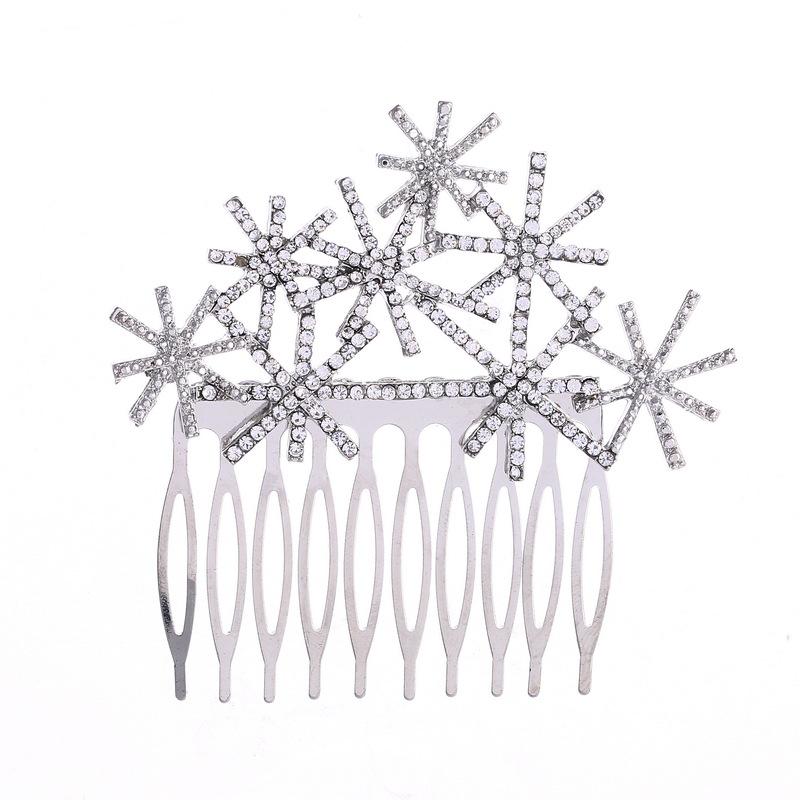 Snowflake Crystal Bridal Hair Comb - Elegant Updo Accessory & Christmas Gift
