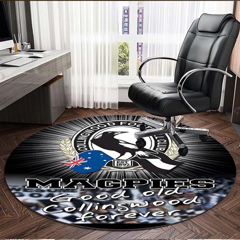 Football Club Print Round Rug, Washable Floor Carpet, For Entryway Dorm Laundry Room Office Study, Home Decor Birthday Christmas Gift