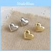 925 Style Vintage Silver Heart Shaped Earrings Fashionable Alloy Jewelry For Women