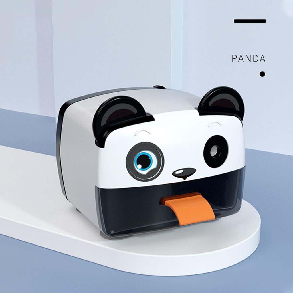 Tiger & Panda Cartoon Electric Pencil Sharpener Automatic Kids Pencil Sharpener Cute School Supplies for Children