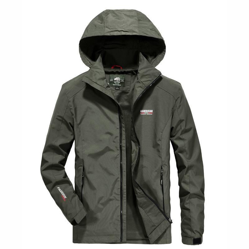 

Весна и осень Новая молодежная куртка с капюшоном быстросохнущая куртка Charge для мужчин 3XL