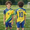 2026 Brazílie Neymar #10 Fotbalový dres Set, Fotbalové tričko Pánské Dámské Dětské, Samostatný top k dispozici, Fanouškovské tričko Šortky 2dílná tepláková souprava