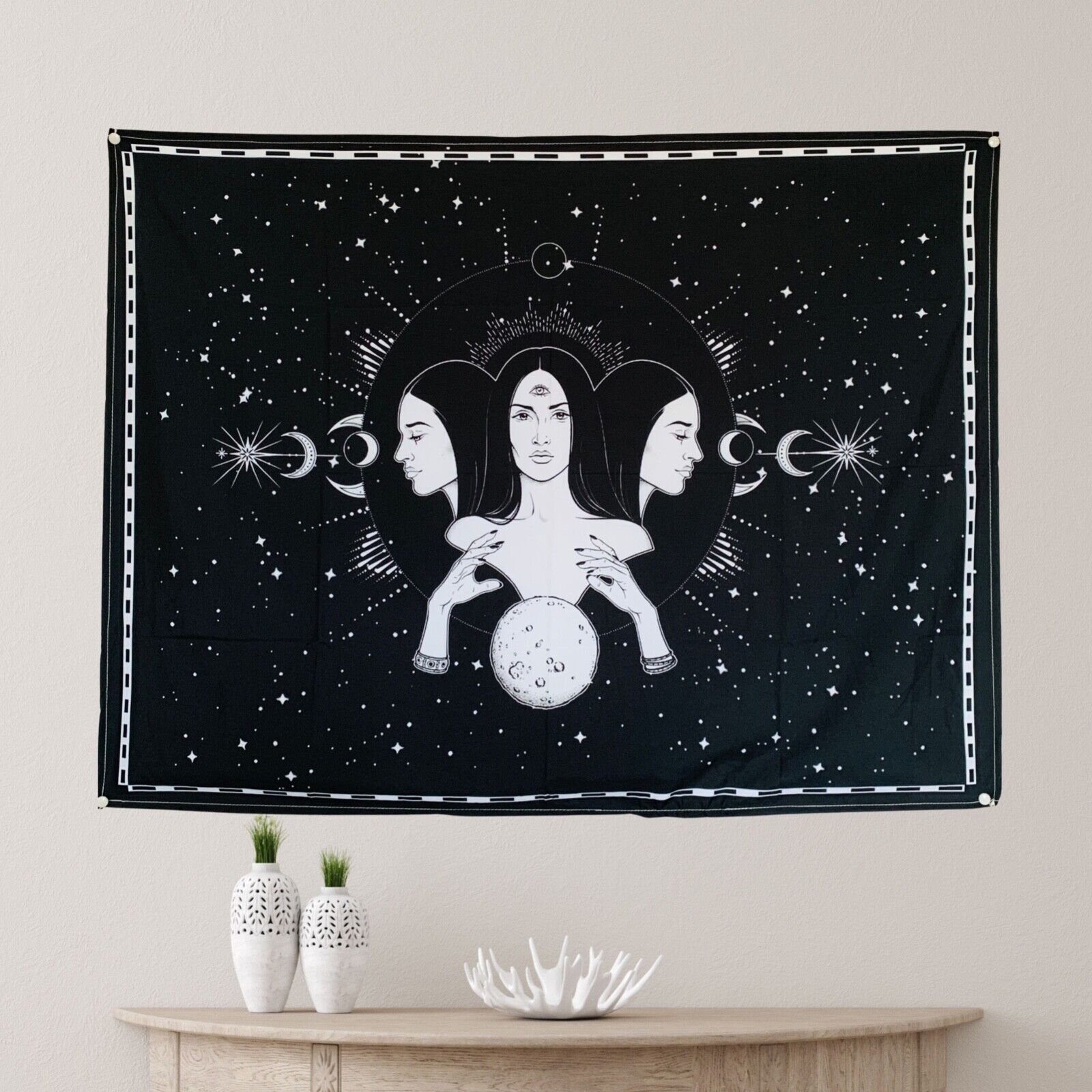 Tapestry Greek goddess Hecate wall hanging 75x100 чёрный