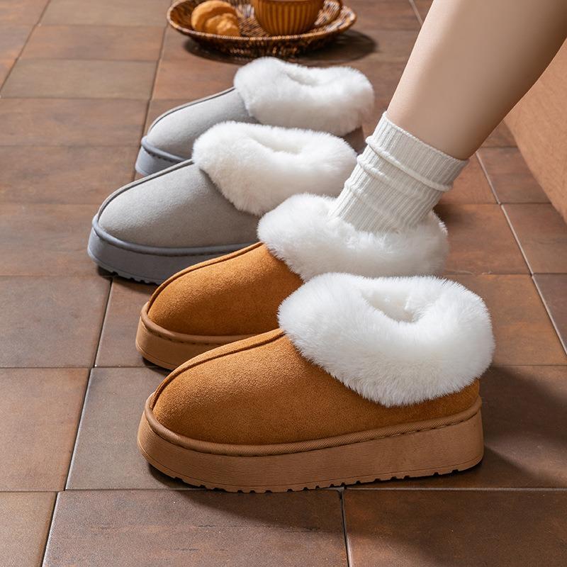 Bag Heel Cotton Slippers Women's Winter Thick-soled Velvet Thickened Non-slip Warm Outer Wear Fashionable Versatile High-top Snow Boots
