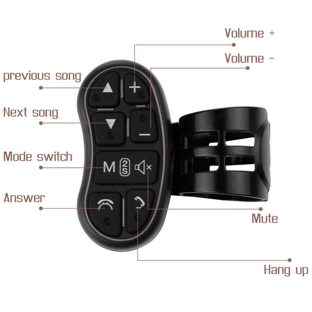 PolarLander Handsfree Bluetooth 8 Buttons DVD GPS Player Phone Steering Wheel Control Key Audio Volume