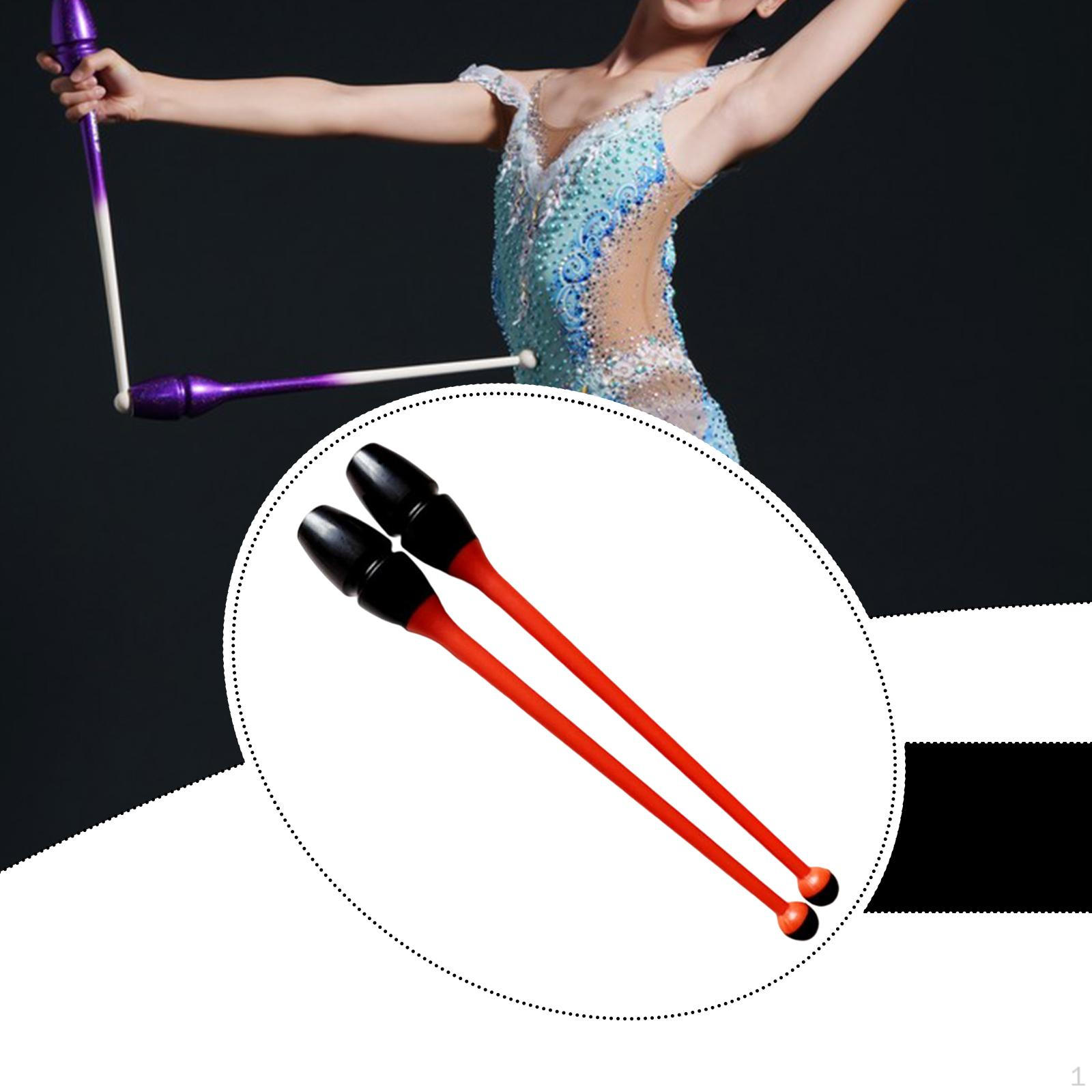 

2 штуки гимнастические палочки соединяемые ритмическое тренировочное оборудование фитнес реквизит оранжевый