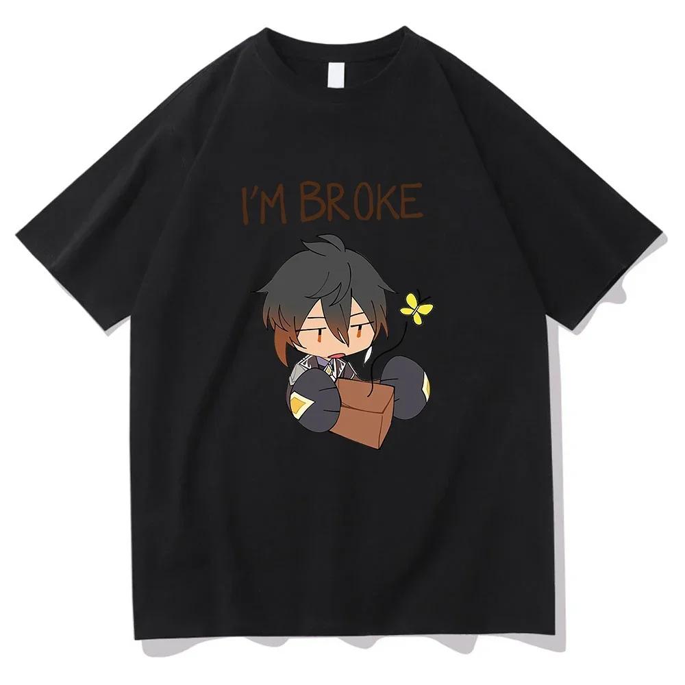 

Letter Printing T-shirt Neutral Anime Sand Genshin Zhongli Tshirt with Women s Aesthetic Aesthetic Clothes Harajuku Streetwear 4XL
