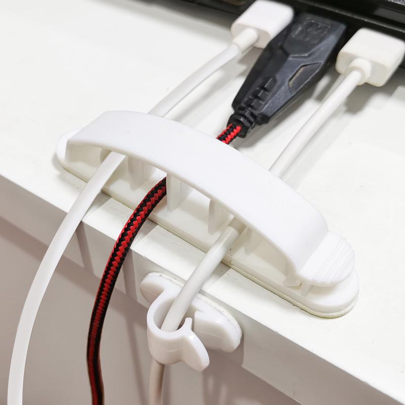 FC Square Adhesive Cable Clip Organizer - Nylon Buckle for Dashcam