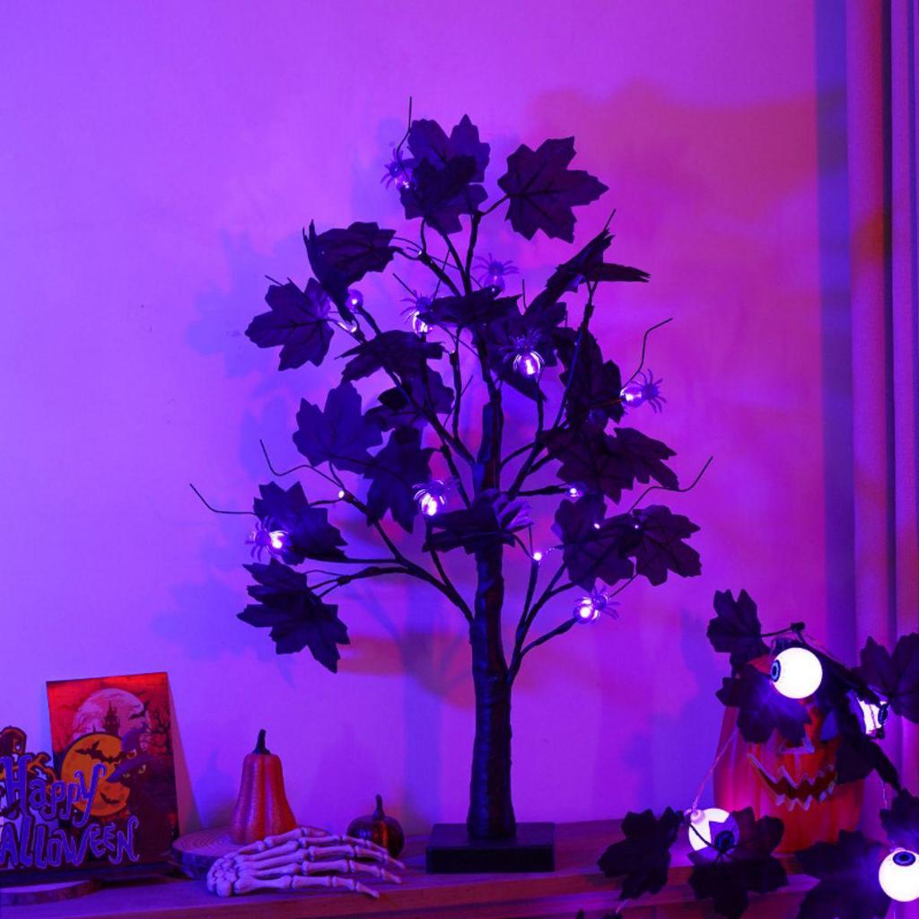 LED White Birch Thanksgiving and Halloween Tree Decoration Lights