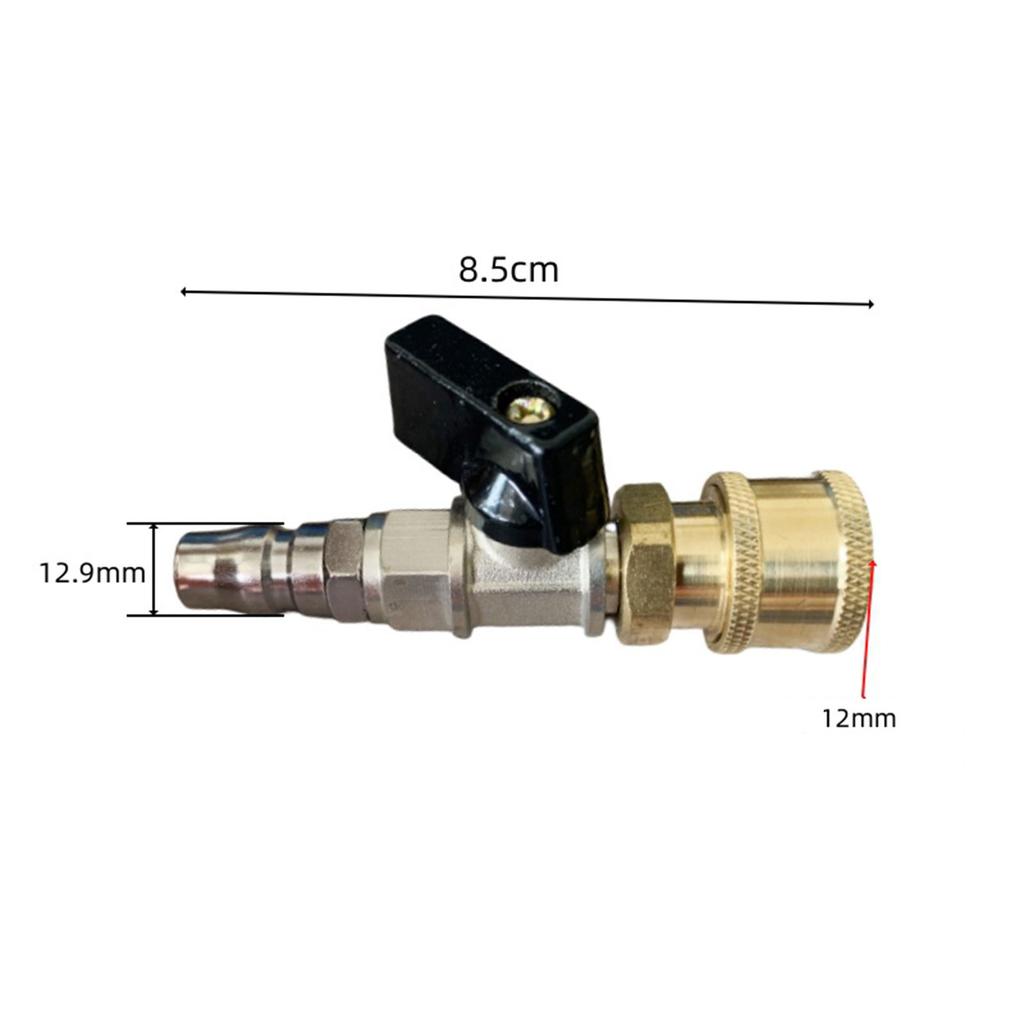 High Pressure Washer Ball Valve Kit Quick Connect Plug Portable Water Flow Switch Sturdy Multiuse for Attachments Hose Switch